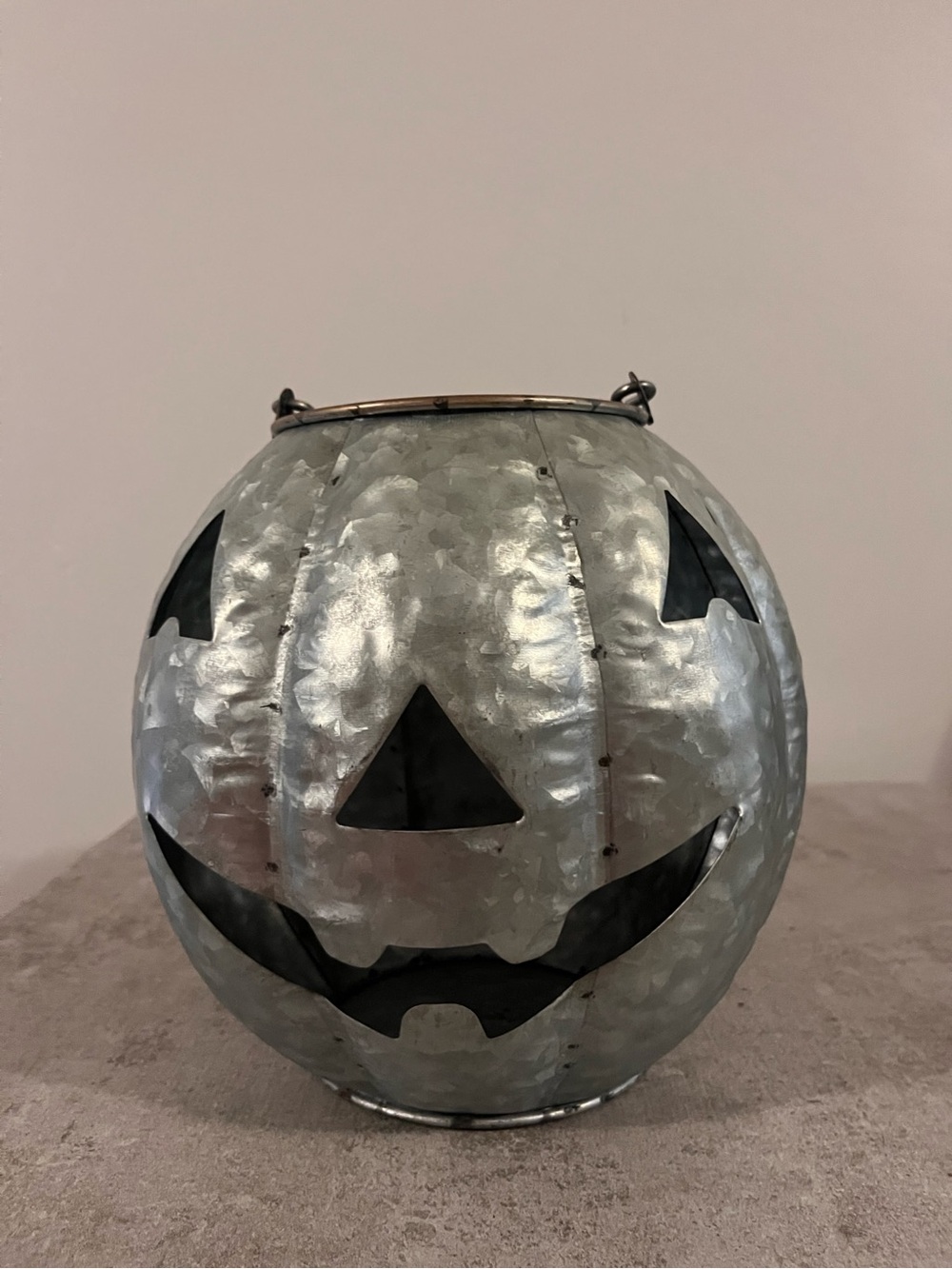 Ashland Silver Galvanized Jack-O'-Lantern Lantern